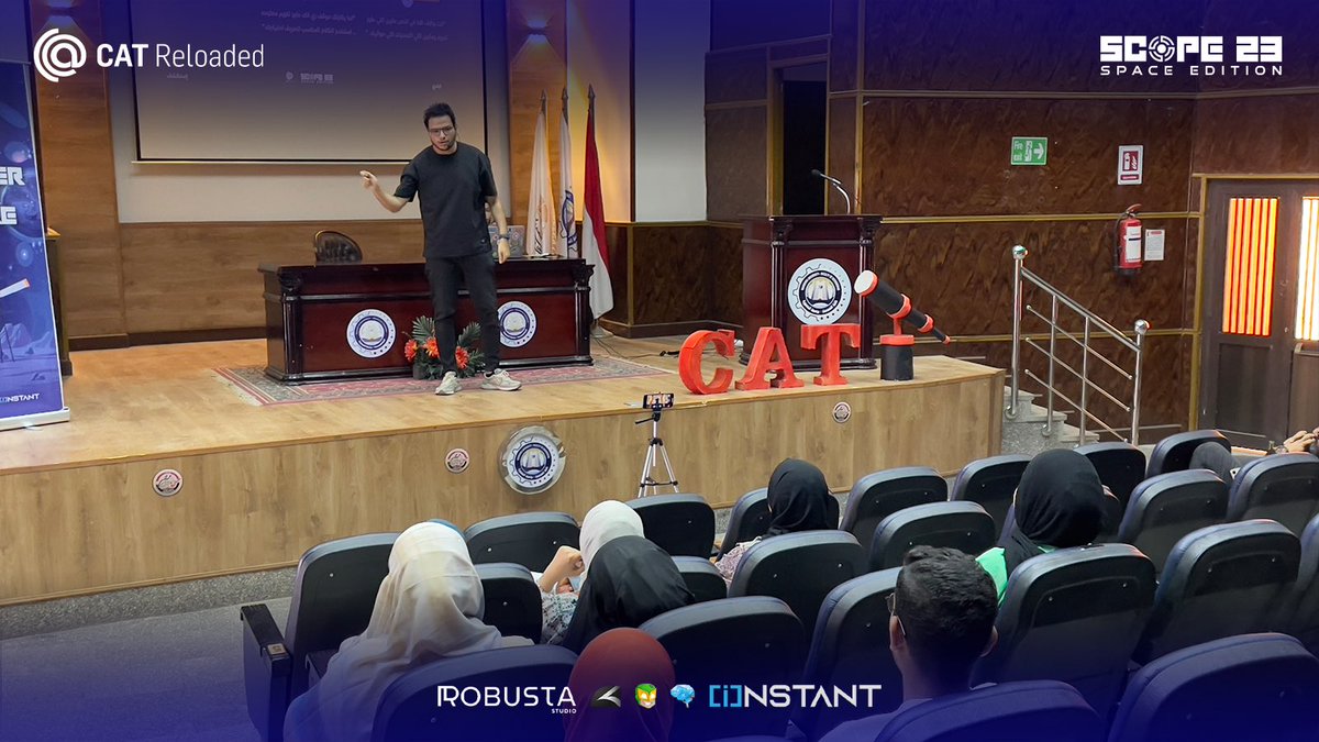 CATReloaded's tweet photo. مقتطفات من سيشن set up the career journey 
وحدثنا فيها م/ أحمد الديب عن سوق العمل وتحدياته وقدّم لنا بعض النصائح للدخول في سوق العمل. 

#CATReloaded 
#CATScope23 https://t.co/eow9arRBZD