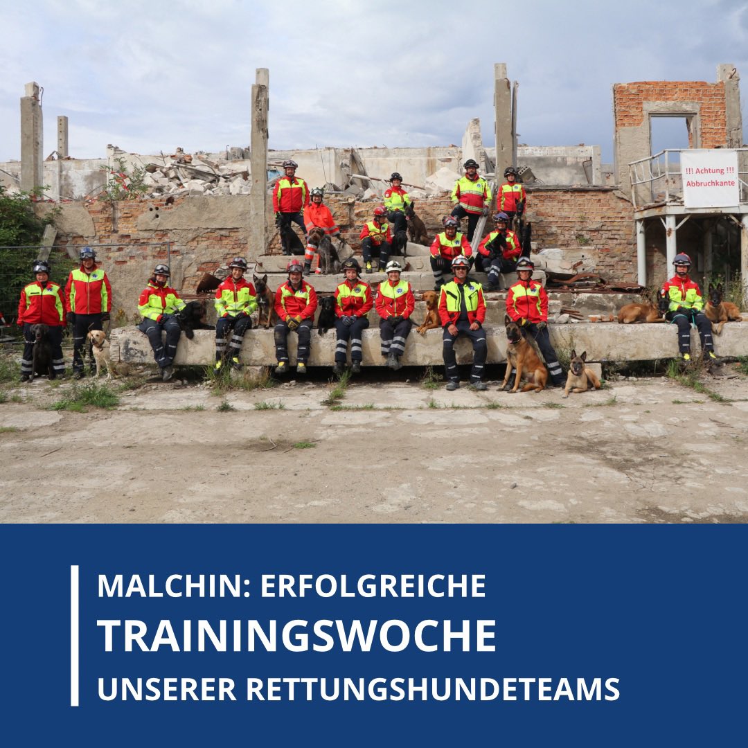 ➡️ TRAININGSWOCHE - Unsere Rettungshundeteams haben in dieser Woche im Trainingscenter Retten und Helfen (TCRH) in Malchin trainiert. Praxis und Theorie standen auf dem Programm, um für den nächsten Einsatz gut vorbereitet zu sein.

#rettungshunde #rettung  #search #rescuedogs