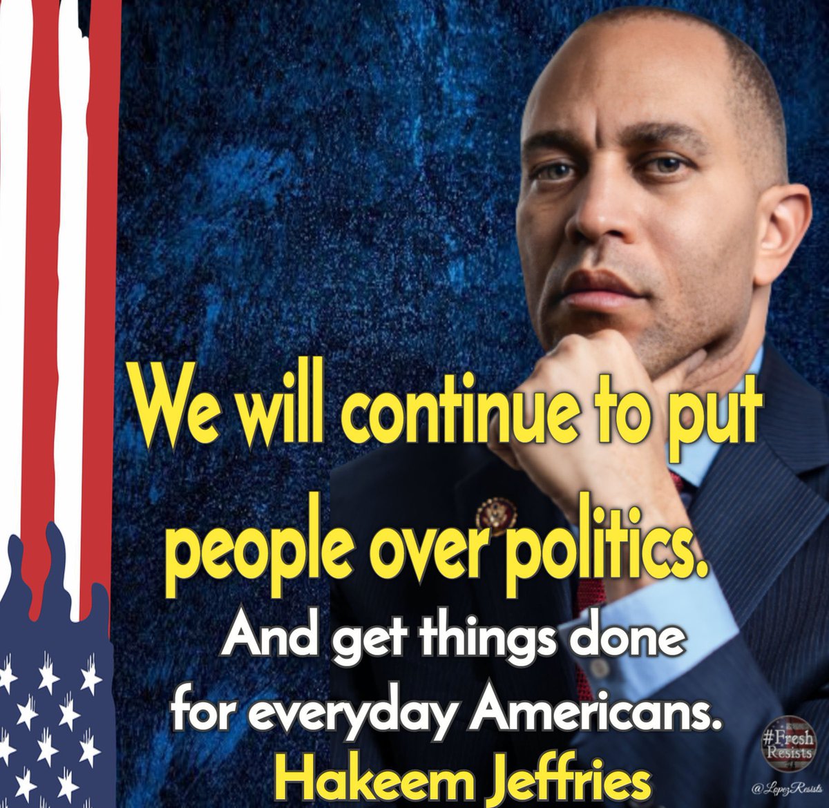 Republicans refuse to put people over politics. 

They choose to traffic in behaviors that danger us all. 

Democrats are the adults in the room that continue to get things done. #FreshResists #FreshVotesBlue