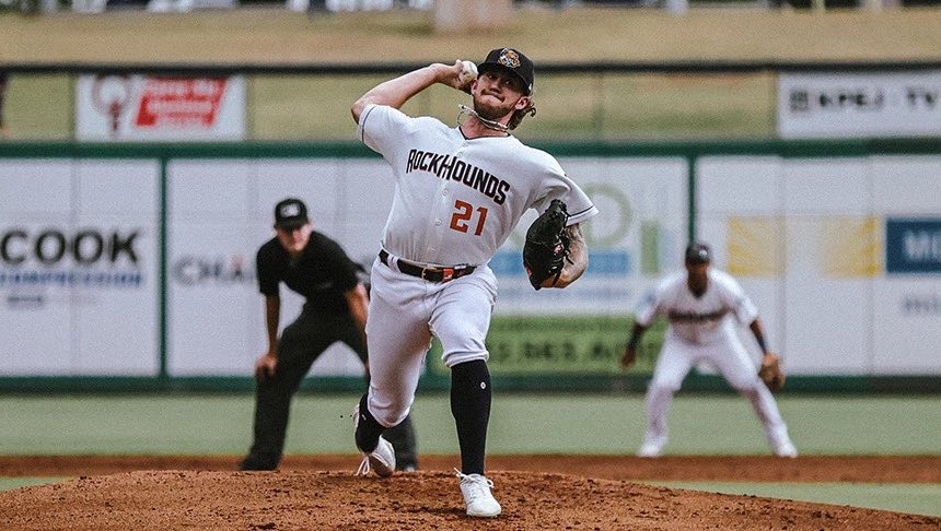 milb_central's tweet photo. Joey Estes will be making his Triple-A debut tonight 👀

The RHP was promoted from Midland this week where we put up great numbers 🔥

20 G, 6-6, 3.28 ERA, 104.1 IP, 100 SO https://t.co/LUDtoFWpVi