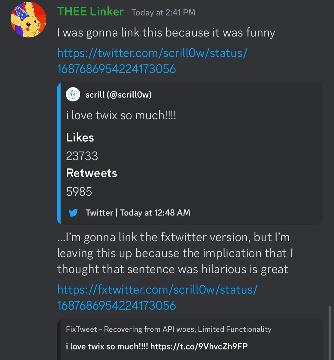 TheeLinker's tweet photo. @scrill0w This was so cool I had to rave about it to my friends https://t.co/sXyrTpm0PA
