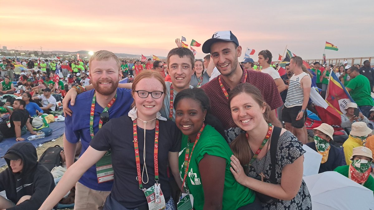 cathcomorg's tweet image. Just done an interview for #NottinghamCatholicNews with the #WorldYouthDay group from the @NottsDiocese at #Lisboa2023 see it in the September edition!! Available in Nottingham parishes at the end of the month @catholicEW