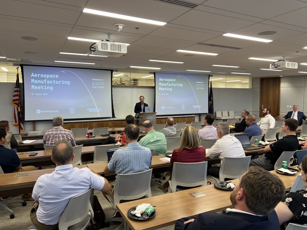 Our Aerospace Manufacturing meeting supported by @silvesterandco and @thespectrumsolu was a huge success. A big thanks to our speakers Tim Powell, @northropgrumman, @John_W_Huber & Jeffrey Chiow, @GT_Law. These subject-matter experts clarified the latest requirements set by the…
