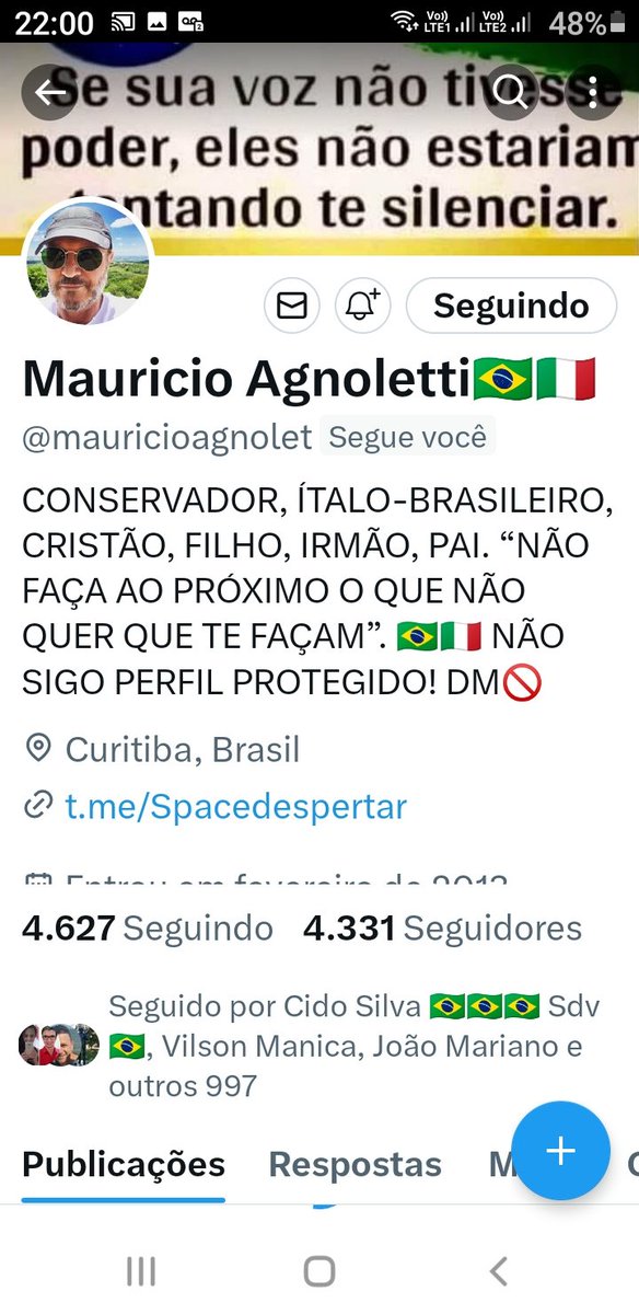 claudio_reis58's tweet photo. SE CADA UM FIZER SUA PARTE TODOS CRESCEMOS JUNTOS PORTANTO SIGAM @mauricioagnolet COM 4.331 #SEGUIDORES RUMO A 5K. DE #SEGDIRS
EU SIGO E RECOMENDO
#BolsonaroTemRazao
#Peppa2
#lulaladrao
🇧🇷🇧🇷🇧🇷🇧🇷🇧🇷🇧🇷🇧🇷🇧🇷 https://t.co/MKJzHSiVCQ