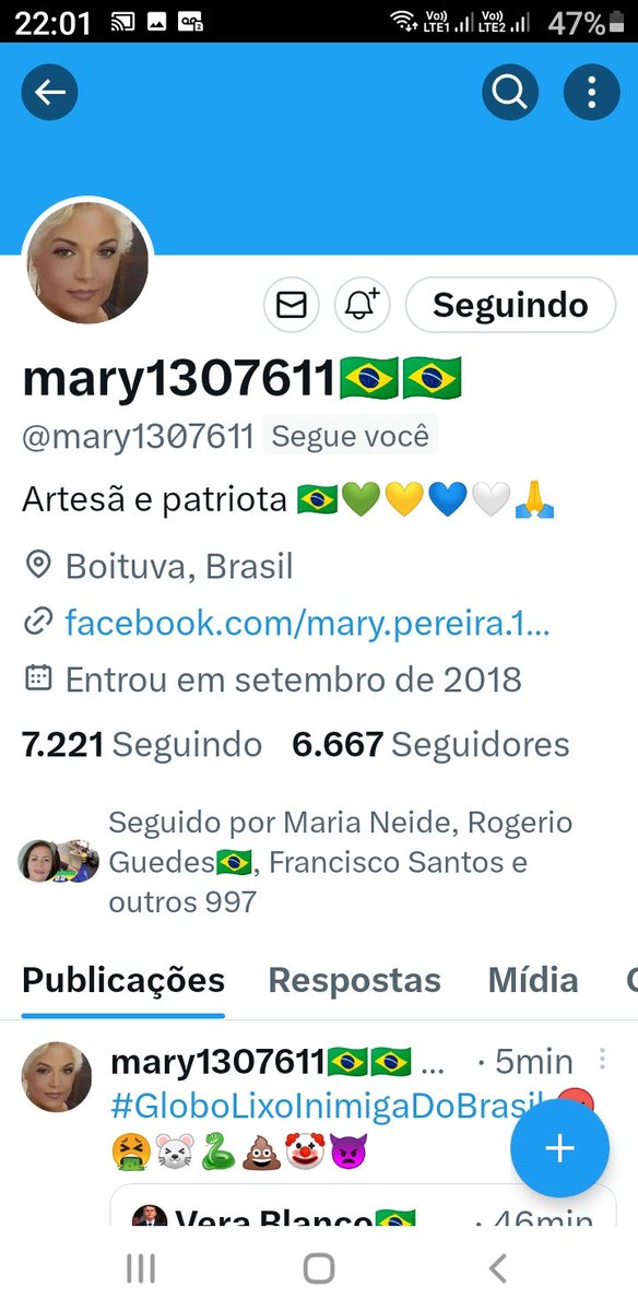 claudio_reis58's tweet photo. SE CADA UM FIZER SUA PARTE TODOS CRESCEMOS JUNTOS PORTANTO SIGAM @mary1307611 COM 6.667 #SEGUIDORES RUMO A 7K. DE #SEGDIRS
EU SIGO E RECOMENDO
#BolsonaroTemRazao
#Peppa2
#lulaladrao
🇧🇷🇧🇷🇧🇷🇧🇷🇧🇷🇧🇷🇧🇷🇧🇷 https://t.co/NYCv6kZcr7