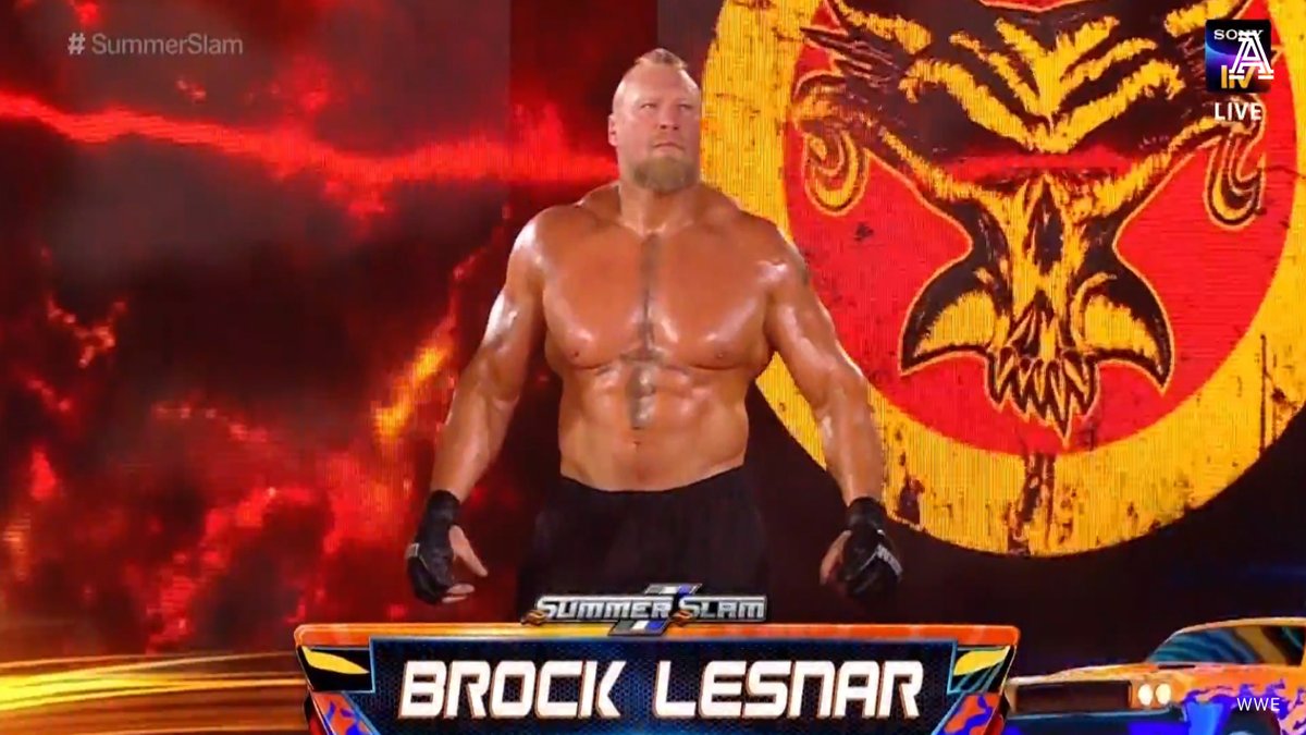 46-year-old Brock Lesnar at #SummerSlam He quit pro wrestling in 2004 to pursue an NFL career and almost made the Minnesota Vikings. A former UFC and NCAA heavyweight champion, is Lesnar one of the most underrated athletes of all time? More: theathletic.com/live-blogs/sum…