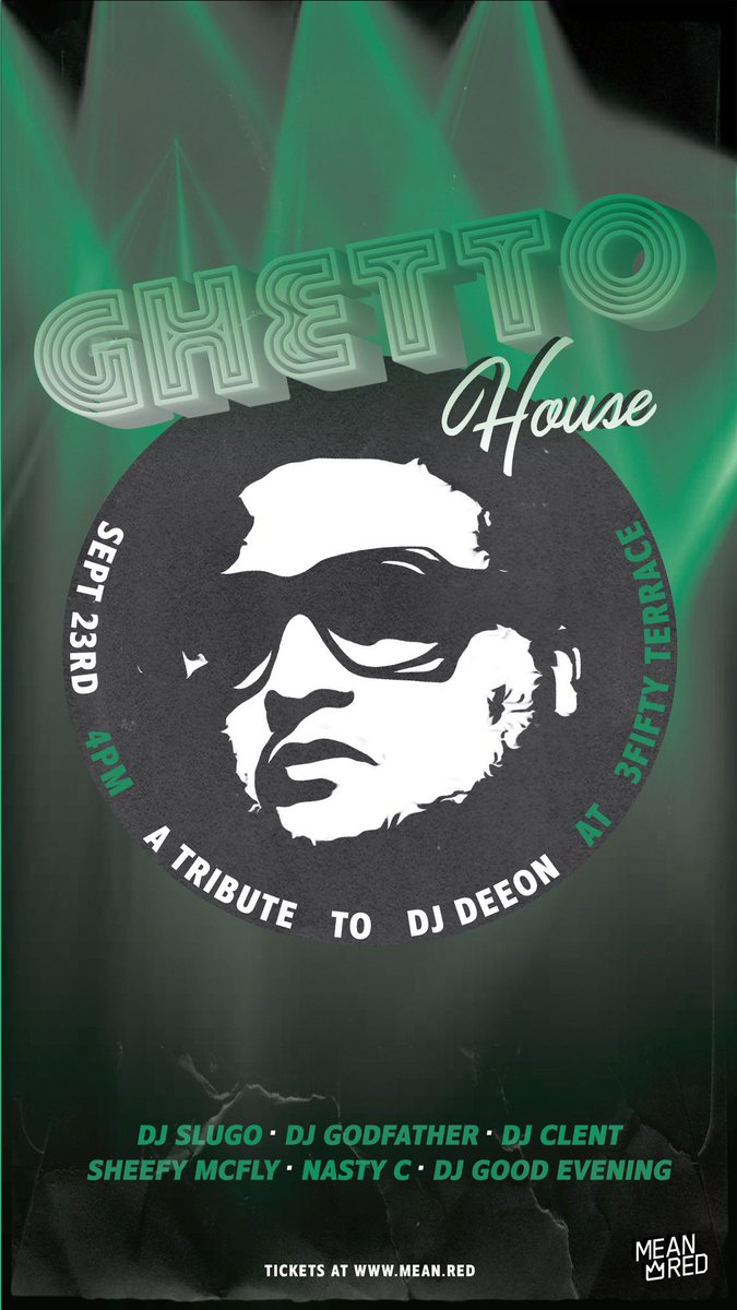September 23rd come celebrate DJ Deeon's life & music with ghetto house legends, DJ Slugo, DJ Godfather, and DJ Clent, Detroit's own Sheefy McFly, Nasty C, and DJ Good Evening! BuyTickets Here: link.dice.fm/p1d02a0914d7