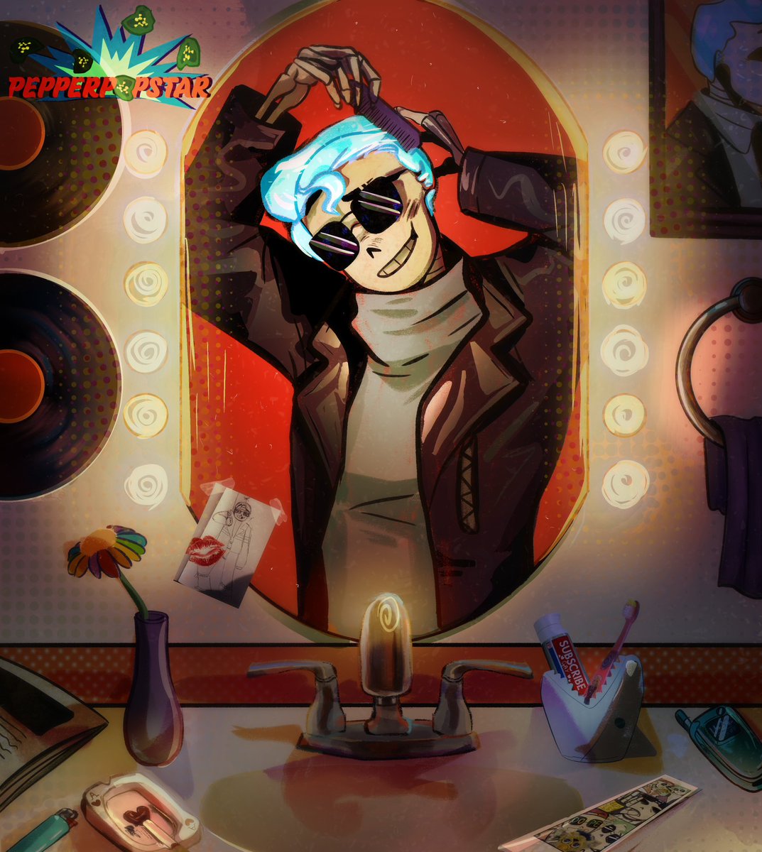 Pepperpopstar's tweet image. I decided to draw Greaser outta nowhere :P))) Hubba Hubba 
#underverse #greaser #greasersans #sansau #utmv #undertaleAU 
Greaser Sans Belongs to Radsee on tumblr