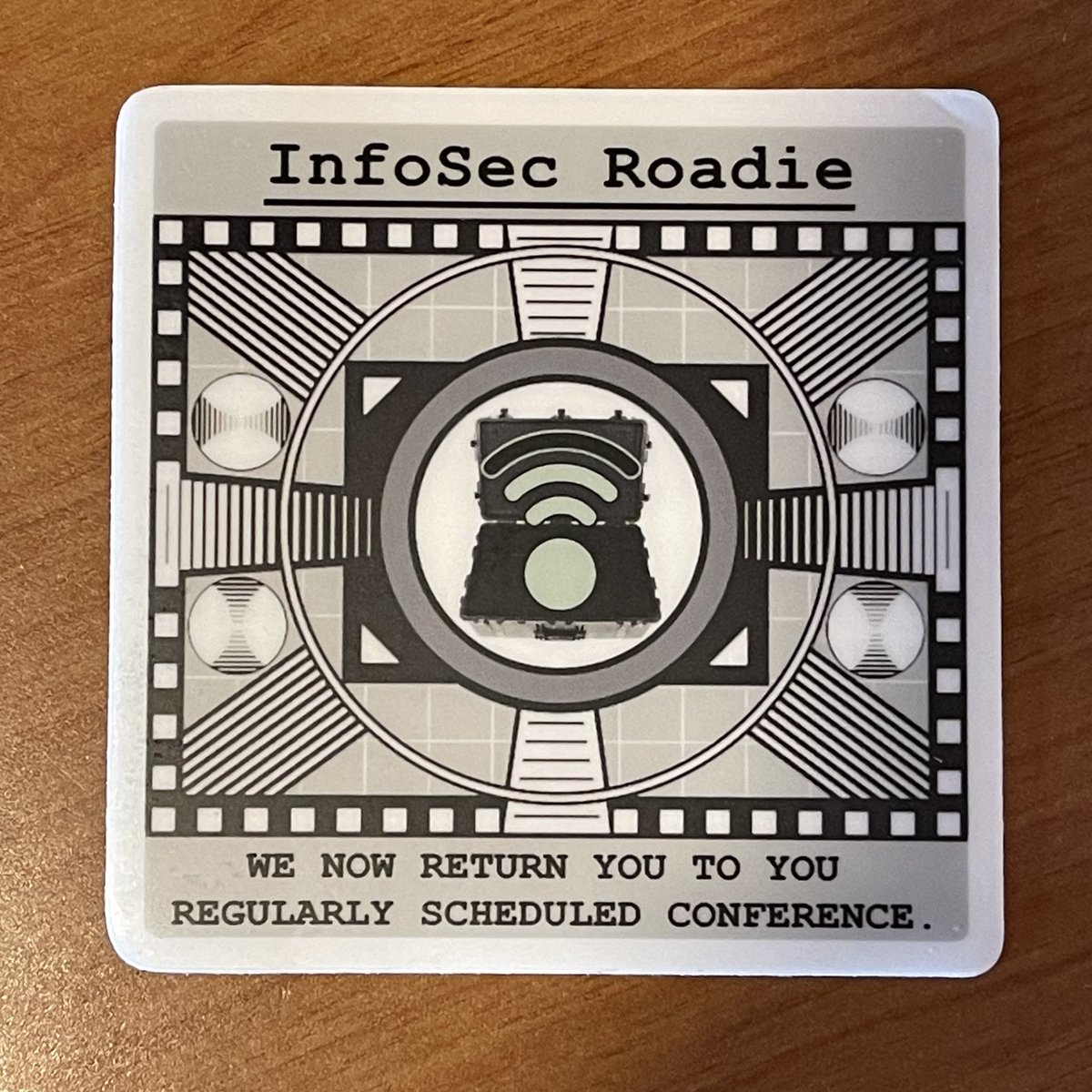 The aforementioned stickers that I’ll bring to #defcon <a href="/dcstickerswap/">The Very Unofficial DEF CON Sticker Swap</a> or find me around the con.