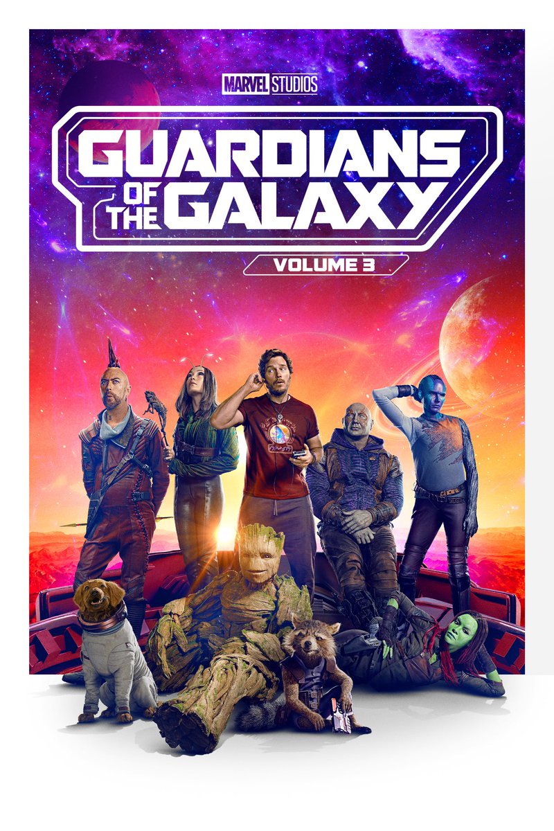 Was watching Guardians of the Galaxy Vol. 3. It is a thoroughly enjoyable film.

#GotGVol3 #JamesGunn #ChrisPratt #ZoeSaldaña #DaveBautista #KarenGillan #PomKlementieff #VinDiesel #BradleyCooper #WillPoulter #SeanGunn #ChukwudiIwuji #LindaCardellini #NathanFillion