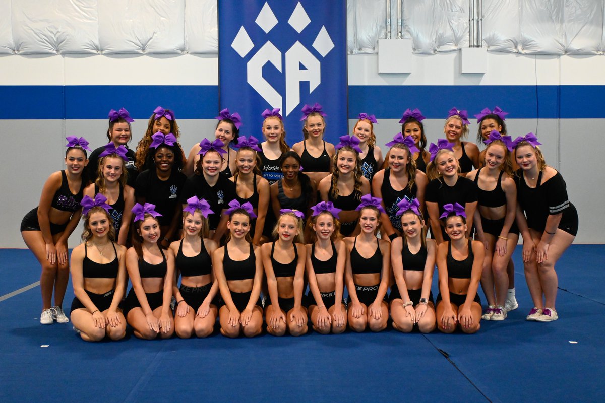 F-E-L-I-N-E-S!!! Day 1 of choreography is done!!! See you tomorrow!!! 💜🐈‍⬛ 
#F2AVS #CheerAthletics #cheerleading #cheer #CAfelines