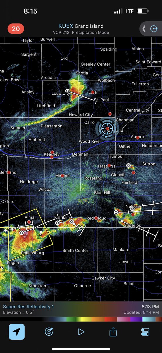 T__Montgomery's tweet photo. Radar v. Clouds. 
#newx 
#kswx 
@JenCarfagno https://t.co/6rsqWtQJZe
