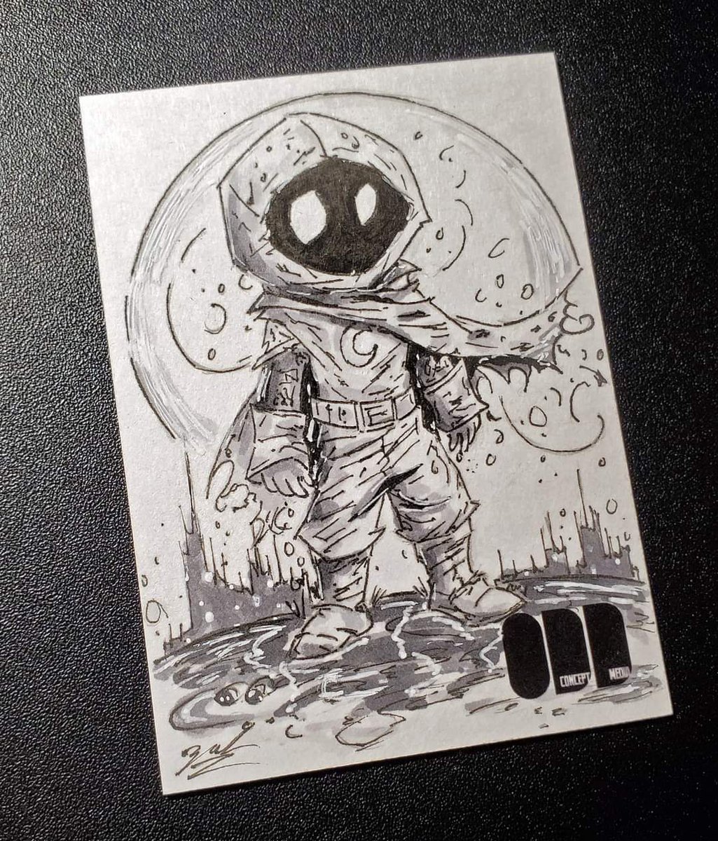concept_odd's tweet photo. Last night's @Whatnot stream was a blast! I had so much fun drawing this chibi-style Moon Knight.

#oddconceptmedia #MoonKnight #mcu #OscarIsaac #MidnightSons #marcspector #stevengrant #whatnotcomics #sketchcard #whatnot #moonknightfanart #moonknightseries #moonknightcomics #moon https://t.co/ch73DzbwKH
