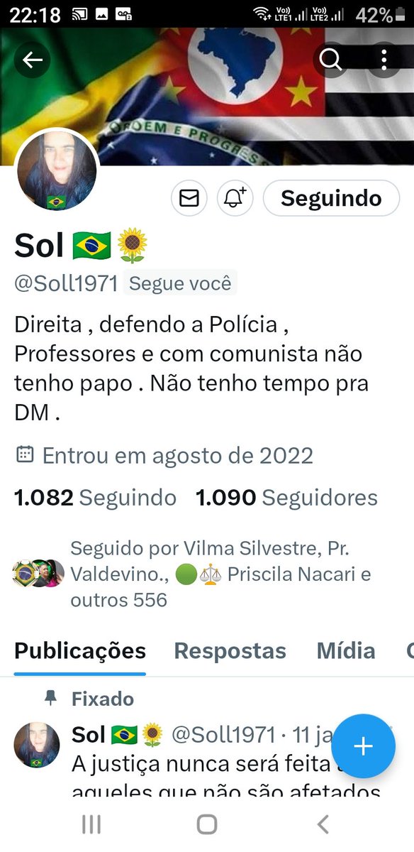 claudio_reis58's tweet photo. SE CADA UM FIZER SUA PARTE TODOS CRESCEMOS JUNTOS PORTANTO SIGAM @Soll1971 COM 1.090 #SEGUIDORES RUMO A 2K. DE #SEGDIRS
EU SIGO E RECOMENDO
#BolsonaroTemRazao
#Peppa2
#lulaladrao
🇧🇷🇧🇷🇧🇷🇧🇷🇧🇷🇧🇷🇧🇷🇧🇷 https://t.co/2x4FTfuQj1