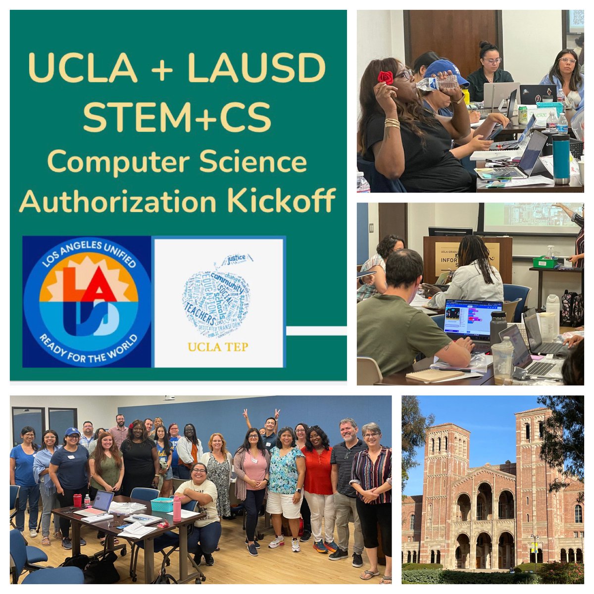 Today, we launched Cohort 2: Computer Science Supplementary Authorization! A partnership between @uclaseis @TEPUCLACX & @LAUSDHR  TY 🙏 Dr. Imelda Nava, Dr. Emma Hipolito & @SerratoDr, Dr. Bryan Johnson for your support. #CS4ALL #teachers #ISTE @WhitmanCHS @LASchools @ITI_LAUSD