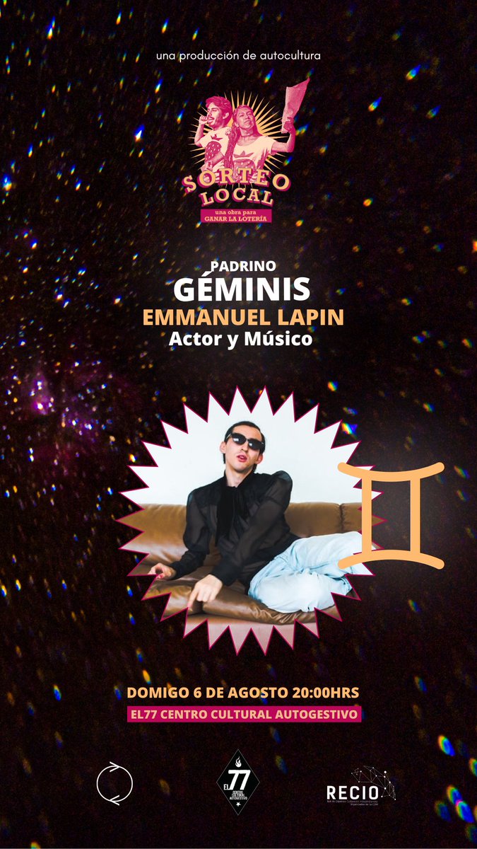 laBvaleria's tweet image. ¿Qué es #SorteoLocal? Una obra de teatro donde apostamos un billete de la #LoteriaNacional en tiempo real con la intención de invocar la buena suerte y llevarnos el premio mayor.
¿Cuándo? Domingo a las 20:00hrs en @el77cultural