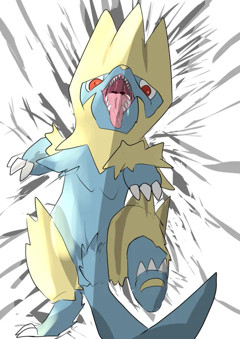 なんかなしにこんなお口が描きたかったライボルト