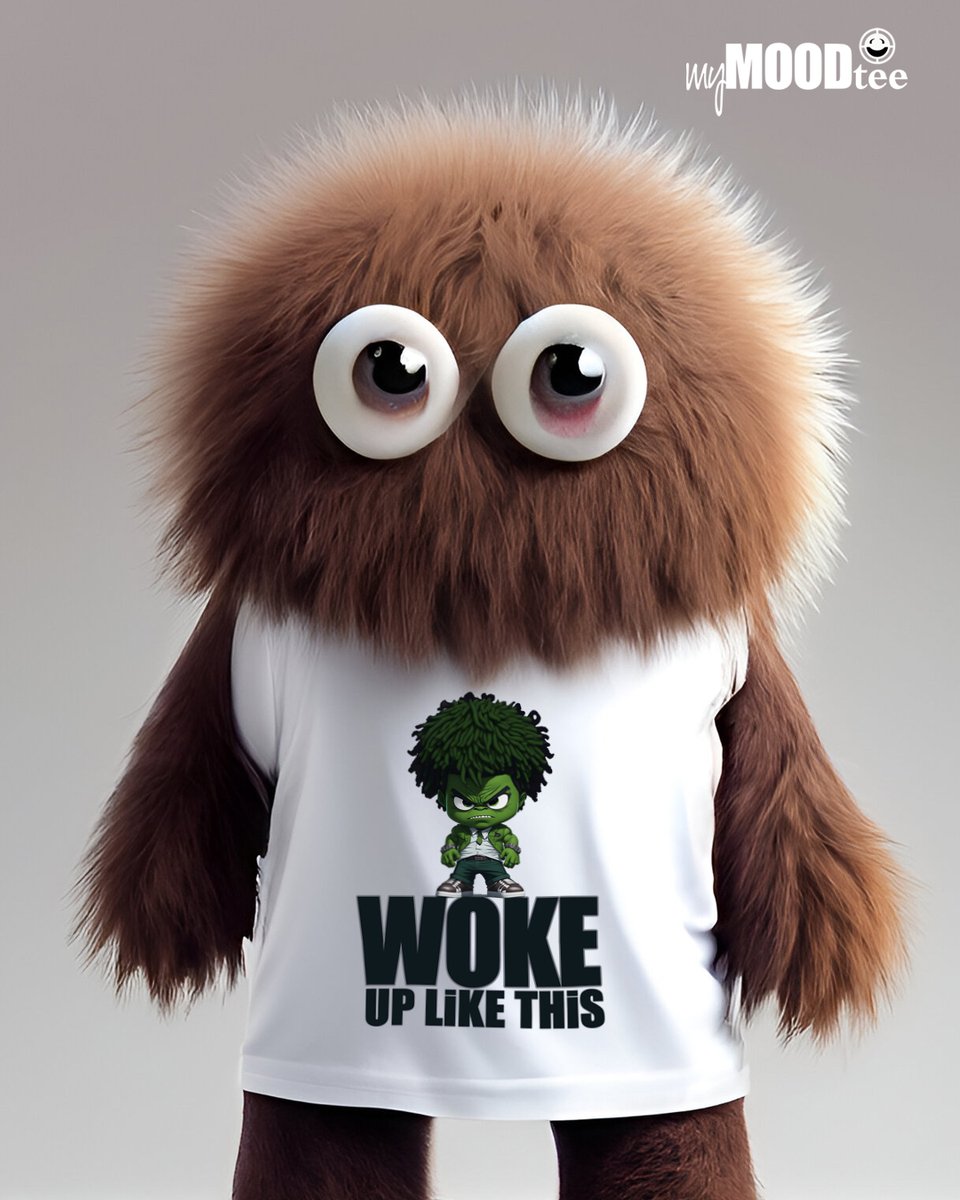 MyMoodTee's tweet photo. 😄 Rock your true self with our "Woke Up Like This" tee! Whether you're feeling funny, grumpy, or cheeky, this tee lets you express your mood effortlessly.

🛒 Shop now at https://t.co/WdJCrl4di1 and let your inner monster out! https://t.co/52X4ZTzz89