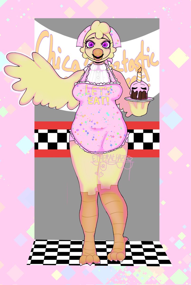 Chica!
 #pastel #pastelgoth #creepycute #cute #kawaii #doll #dollcore #soft #scarycute #FNAF