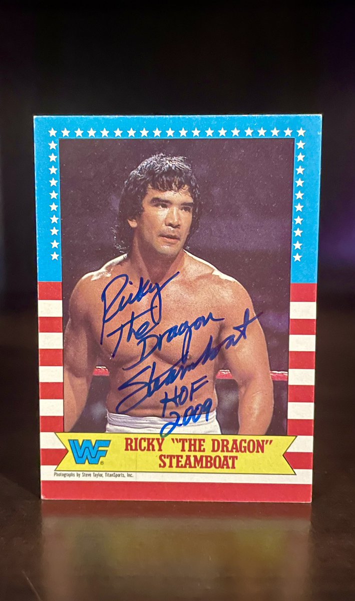 Always good to see #RickySteamboat on #AEW 🔥 🐉 🔥

#AEWCollision #CMPunk vs #RickyStarks 🤼

#WrestlingCards #TradingCards #WWF @REALSteamboat #TheHobby