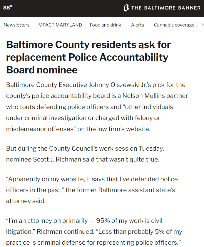 Balt County Coalition for Police Accountability tweet media