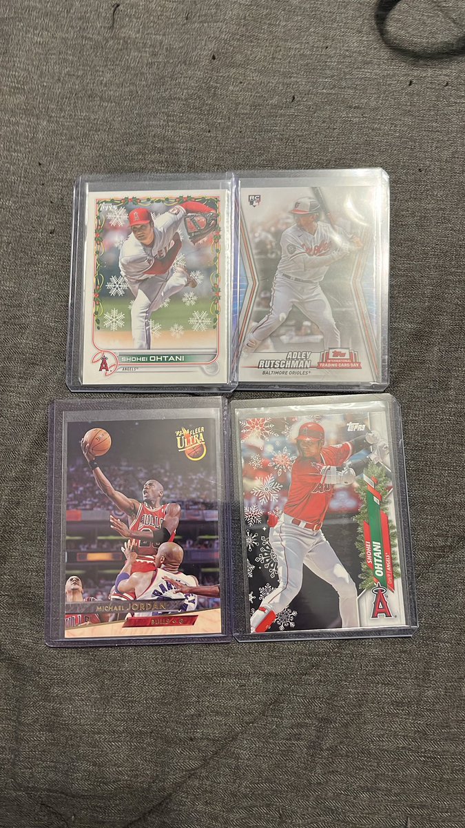 Brettg75's tweet image. Some cards I picked up , #jordan #ohtani #adley