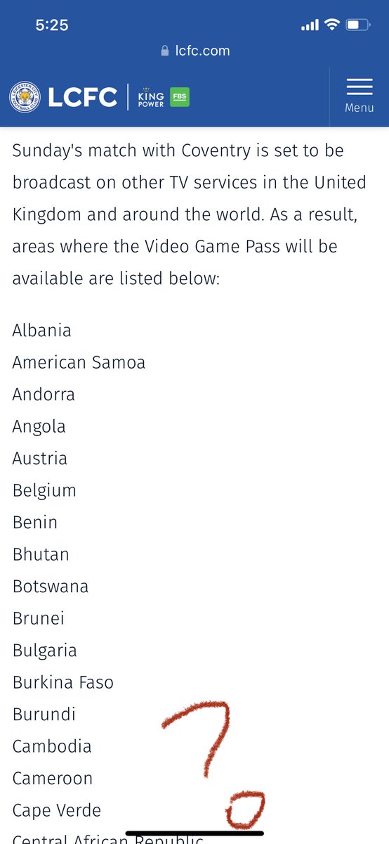 clarkbernat's tweet photo. Okay Canadian @lcfc supporters. Wtf now?   Why buy a package I can’t watch them all?  Am I missing something. Assume on the fubo I cancelled? https://t.co/lbmToR2eBF