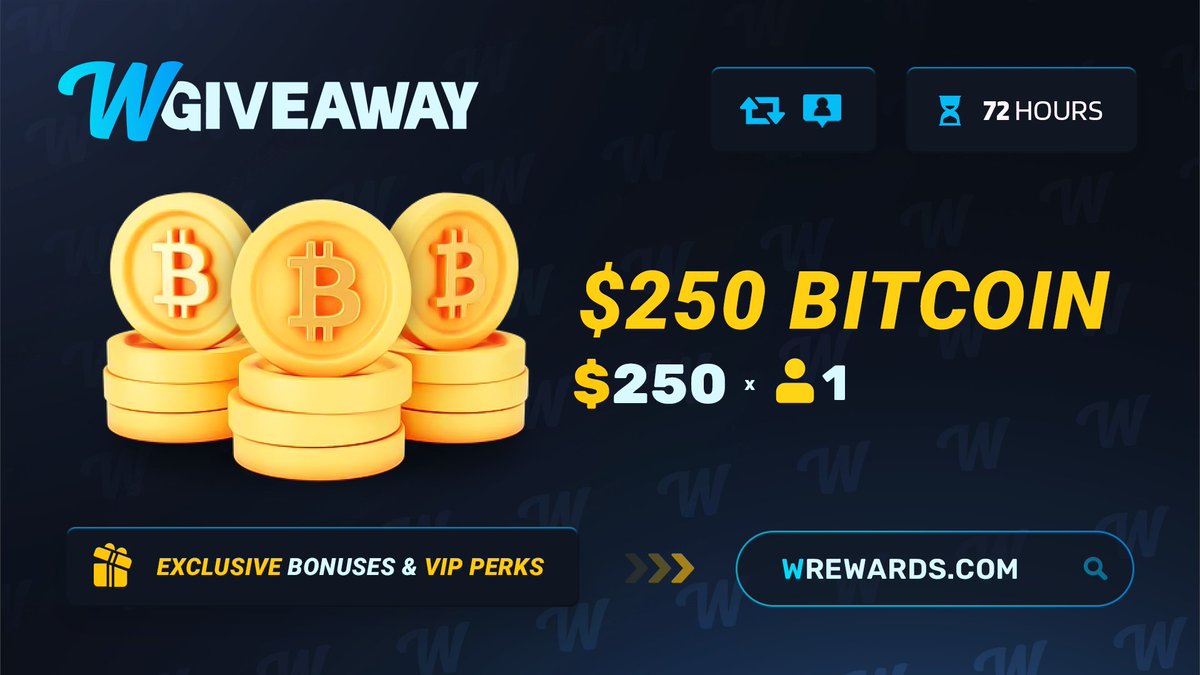 WRewardscom's tweet image. 🚨NEW GIVEAWAY🚨- $250 BTC, 1 Winner

✅Follow @WRewardscom &amp;amp; @WatchGamesTV
✅Like and RT
✅Tag 2 friends

Ends in 3 days!  ⌛️

Good luck!