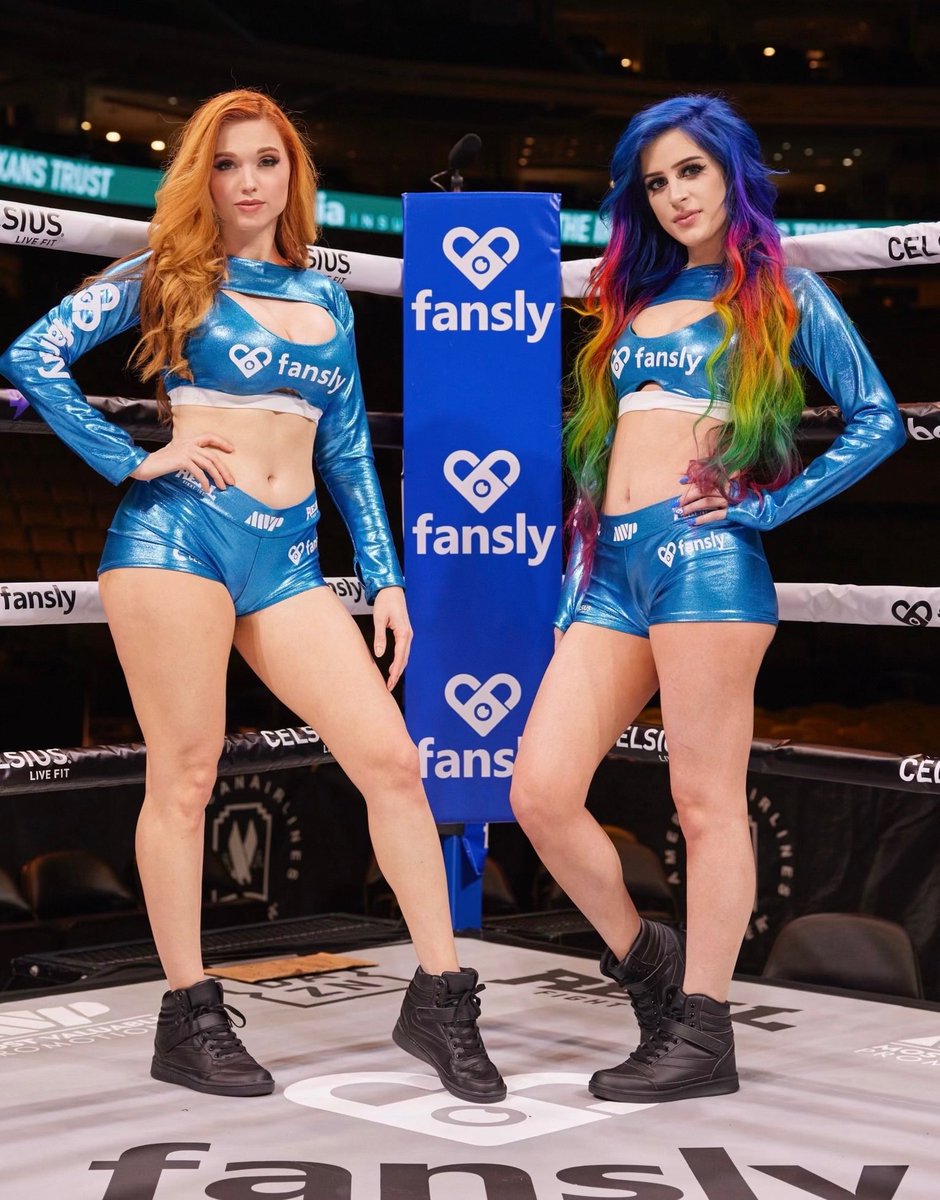 Fansly on X: We are SO proud of our ring girls @Amouranth and @Kati3kat 🥹  Watch the Jake Paul vs Nate Diaz PPV match today at 8pm ET on ESPN or DAZN