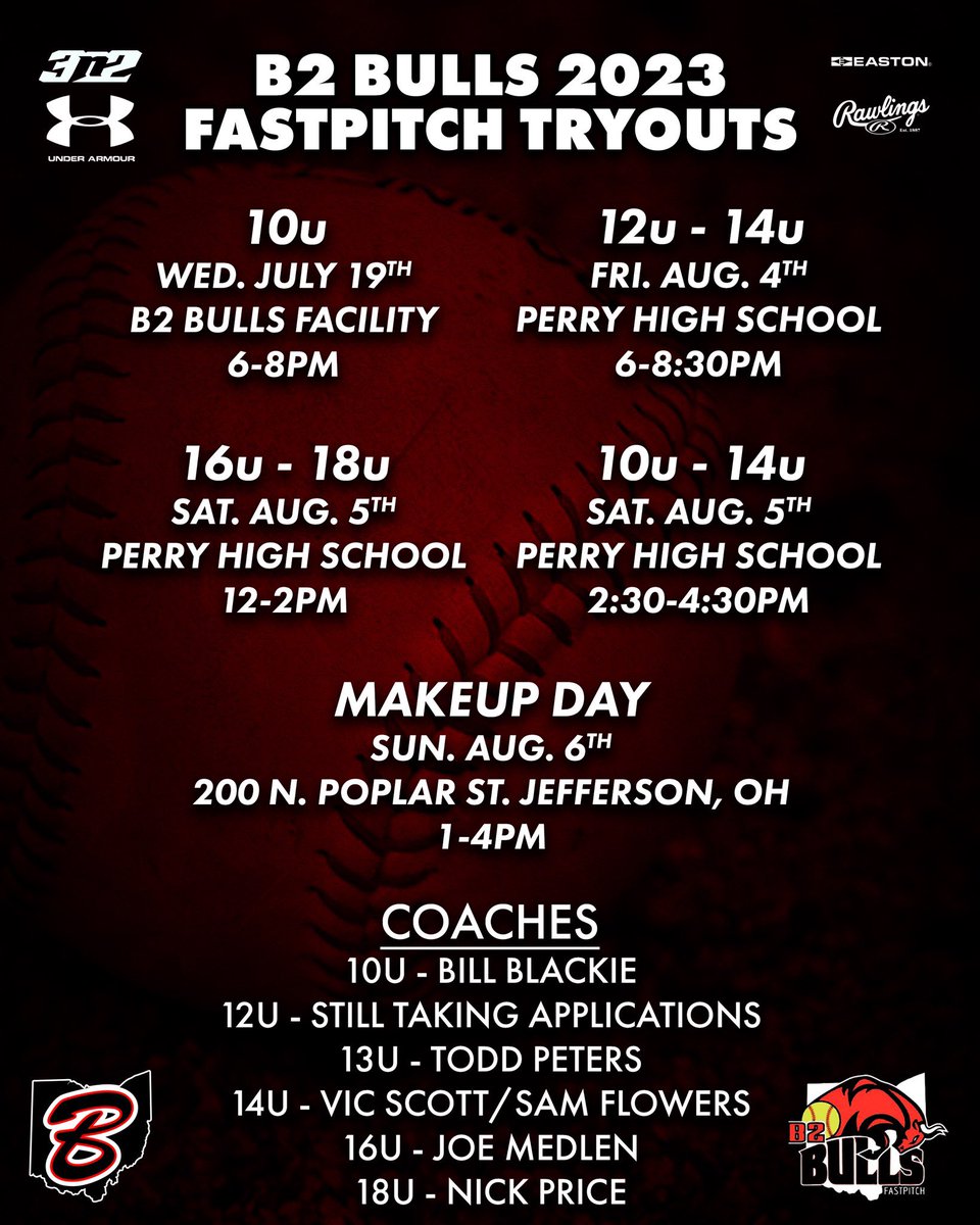 Are you still looking for a competitive team? Do you want to come to a great organization? Come out to tryouts tomorrow or contact us for a private tryout.