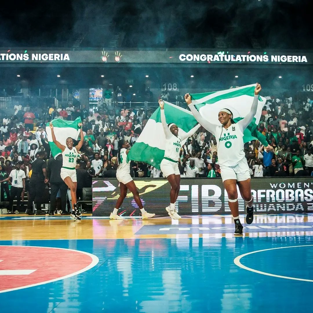 tournigeriang's tweet photo. In an exhilarating final match at the 2023 @FIBA Women’s Afrobasket tournament, the Nigeria national women’s basketball team, D’Tigress, secured a historic victory with a score of 84-74 against Senegal. Congratulations, @DtigressNG 👏🏾.

 @afrobasketwomen
#TourNigeria  #DTIGRESS https://t.co/up1WOyUa6f