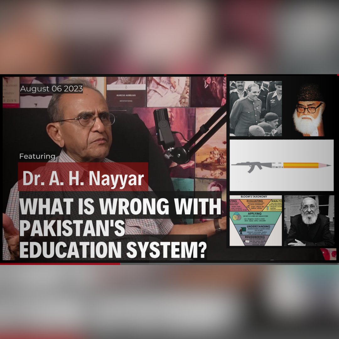 TheIntellPod's tweet photo. Should religion be taught in schools? Do we need textbooks at all? Why is excessive military expenditure lethal? 

Listen to Dr. A. H. Nayyar provides mind-boggling insights into the historical and current issues in Pakistan's education system.

Link: https://t.co/eRLRD9oUPm https://t.co/Sosmurrb9t