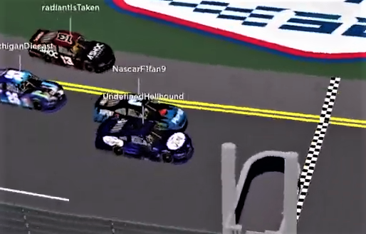 OfficialNAPRA's tweet photo. @HoundTheRoRacer WINS IT BY🤏THIS🤏MUCH AT DAYTONA! #ROBLOX #NASCAR #RoRacing https://t.co/MLVOPpgdZO