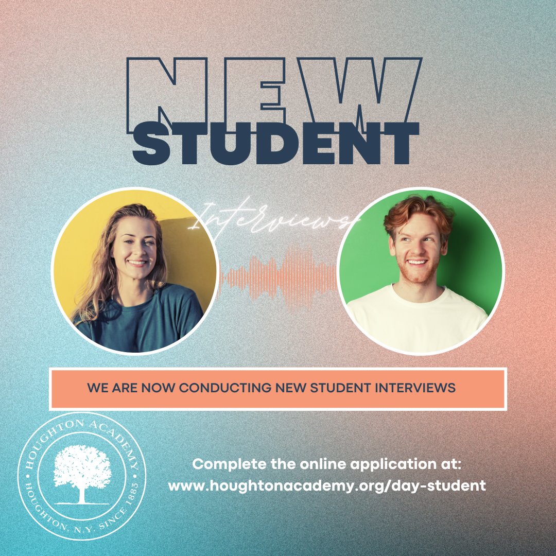HoughtonAcademy's tweet image. We are now conducting NEW STUDENT INTERVIEWS. Complete the application at houghtonacademy.org/day-student. We will then schedule your interview with Dr. Travis, our new Head of School. If you have already applied and have not received an invitation to interview, please call us.
