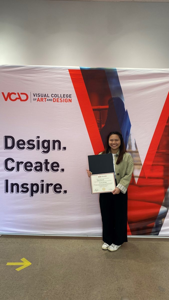 VCAD's tweet image. Congratulations to Nikki G. on graduating from VCAD´s Interior Design program.
We are sure that all the hard work and dedication will lead to a thriving career in the industry.

#vcad #vcadgrad #vcadvibes #myvcad #calgaryab #graduation #diploma #achievement #interiordesigner