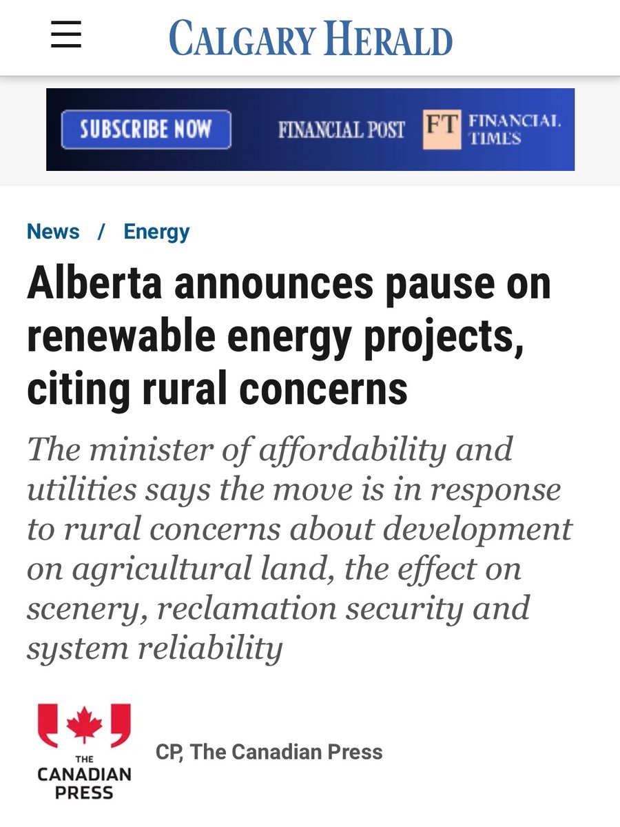 LoisFGordon's tweet image. Difficult to understand how “high value agriculture lands” can be protected from renewable energy projects, but not housing developments.
#Bremner #sprawl #renewables #moratorium