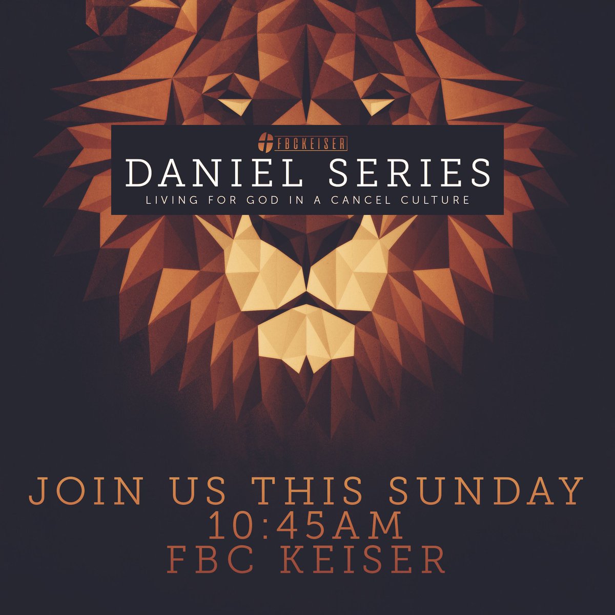 fbckeiser's tweet image. We’re kicking off a new series in the morning in the book of Daniel: Living for God in a Cancel Culture! You’re invited!

Sunday school | 9:30am
Worship | 10:45am