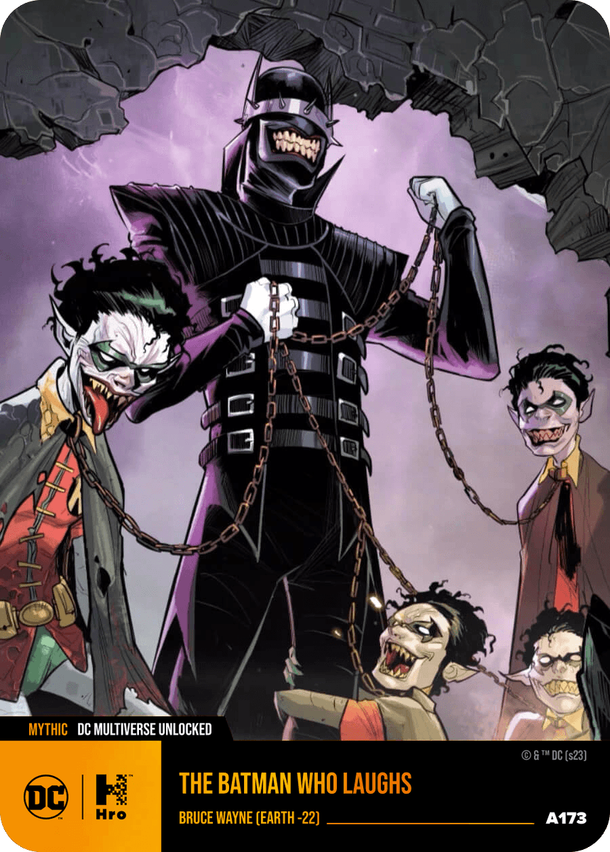 HroFeed's tweet photo. DC Multiverse Unlocked Hybrid Top 400 The Batman Who Laughs (mint #A173) just sold on #Hro

Sold Price: $249.95 USD 
Total Minted: 400

ℹ️ More information: https://t.co/OFbocF4T1q https://t.co/TYMiYTLcVX