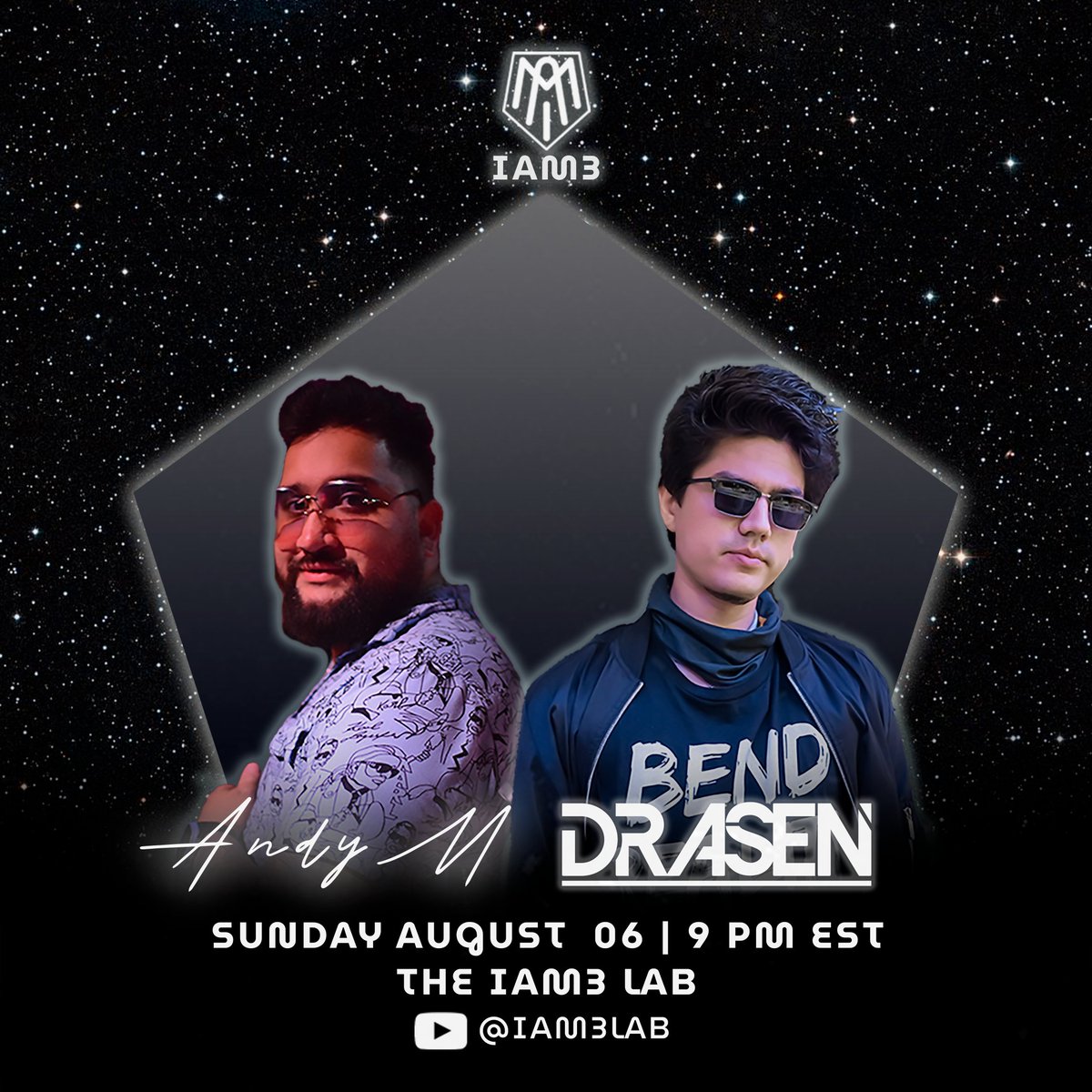 🌟 Unleash your inner dance spirit with AndyM and Drasen! 🎶✨ 

Let the music move you as these two talents light up the night with their electrifying performances.

 Click the link in our bio and let the dance floor be your playground. 

#IAM3DanceSpirit #AndyMandDrasen