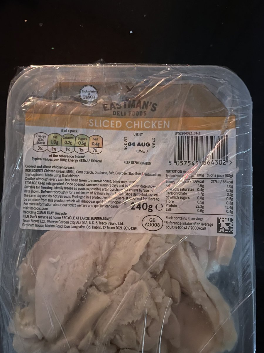 RaineSheryll's tweet photo. @Tesco  do you still reduce items that are close to or being sold the same day as the use by date? Got both of these yesterday (04/08)at full price. https://t.co/l1x2LJKwgA