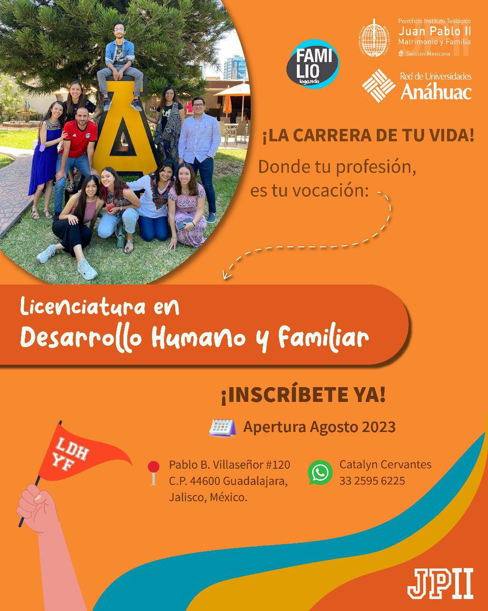 #FORMACIÓN Licenciatura en Desarrollo Humano y Familia Inicia Agosto 2023 Informes 📱33 25 95 62 25