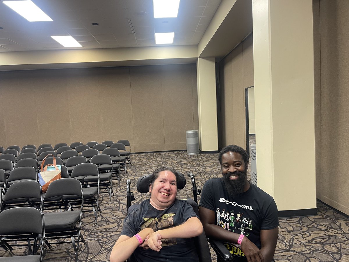 M_Mosley_JR's tweet photo. My panel was a success! I had a couple of people participate in the public speaking session and even met my friend @SunjaySmith who made a surprise appearance! #OklahomaComicCon #OKCC https://t.co/IjNXTdyfUS