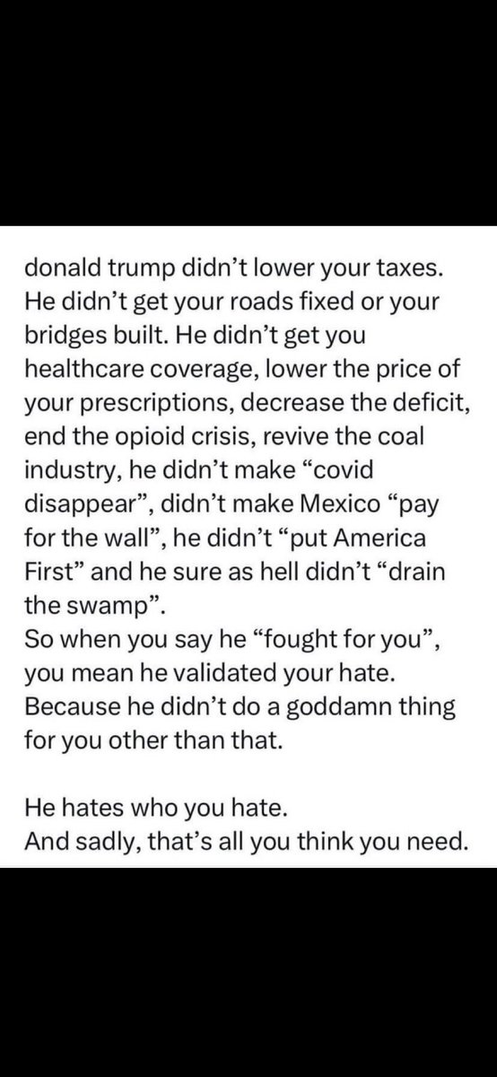 Marilyn00645678's tweet photo. @americasgreat @krassenstein @WilliamLaurent3 What’s Trumps platform? He didn’t do anything last time. https://t.co/SJhG0gAvfT