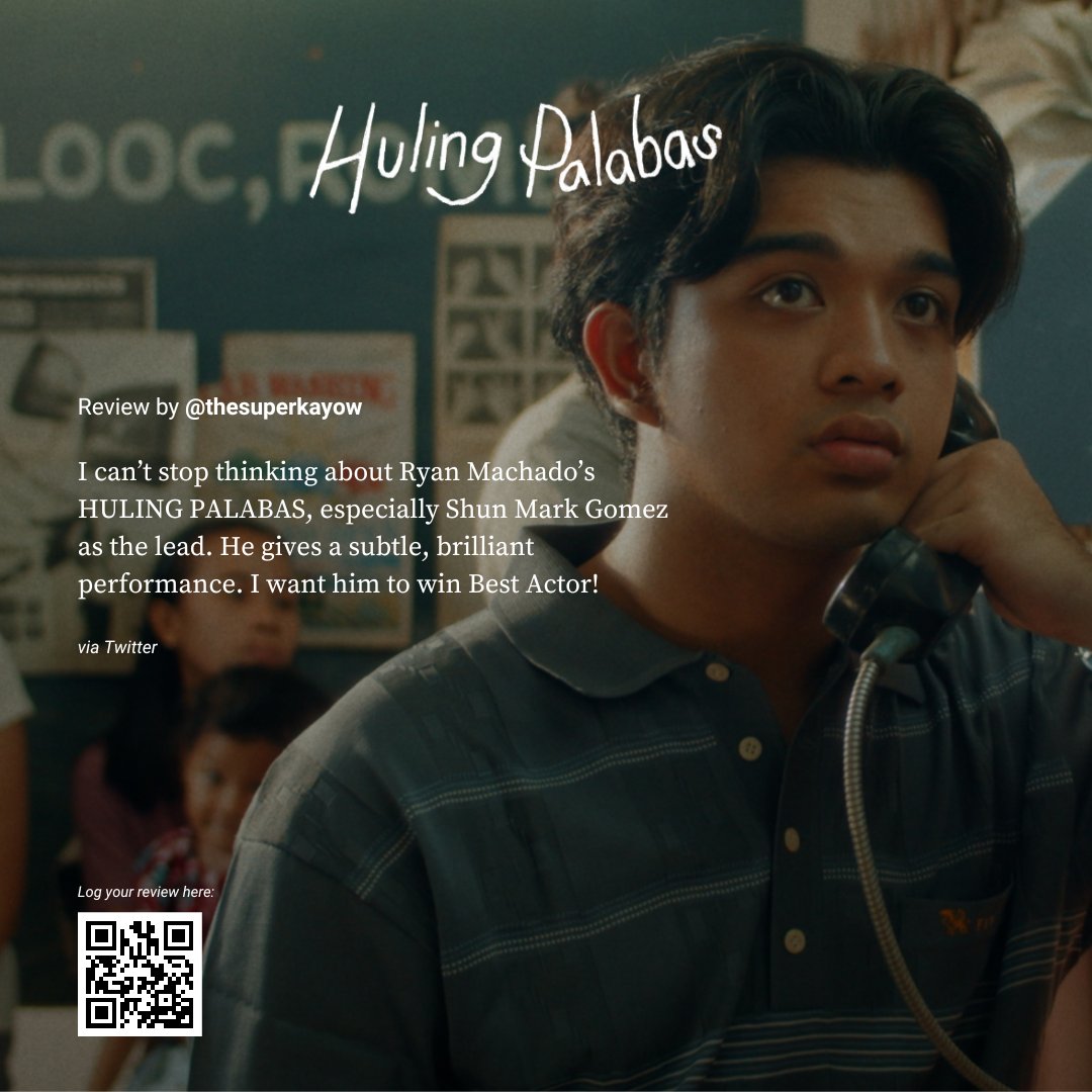 HulingPalabas's tweet photo. "I can’t stop thinking about Ryan Machado’s HULING PALABAS, especially Shun Mark Gomez as the lead. He gives a subtle, brilliant performance. I want him to win Best Actor!"
- @superkayow

LOG HULING PALABAS HERE: https://t.co/z4gTfXwNOD

#Cinemalaya2023 https://t.co/gXXiT7jc6z