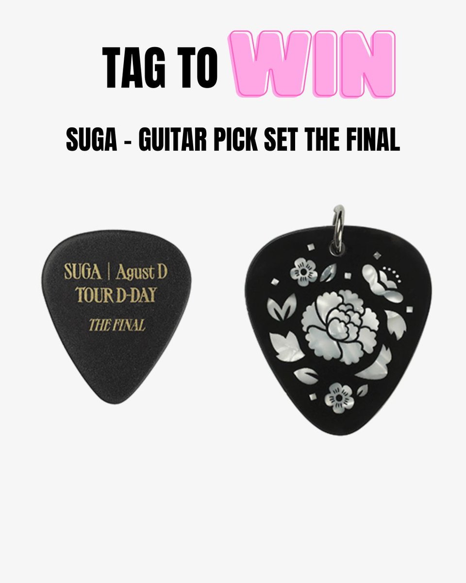 Suga - Guitar Pick Set The Final GIVEAWAY 🎁

TAG to WIN Suga - Guitar Pick Set for YOU + YOUR Lovely FRIEND 👭💕
1 Couple = 2 Winners

1. FOLLOW <a href="/cokodive/">cokodive</a>
2. TAG a Friend under this photo
3. Both YOU + YOUR FRIEND must FOLLOW <a href="/cokodive/">cokodive</a> &amp; RT this post

1 Couple = 2 Winners will