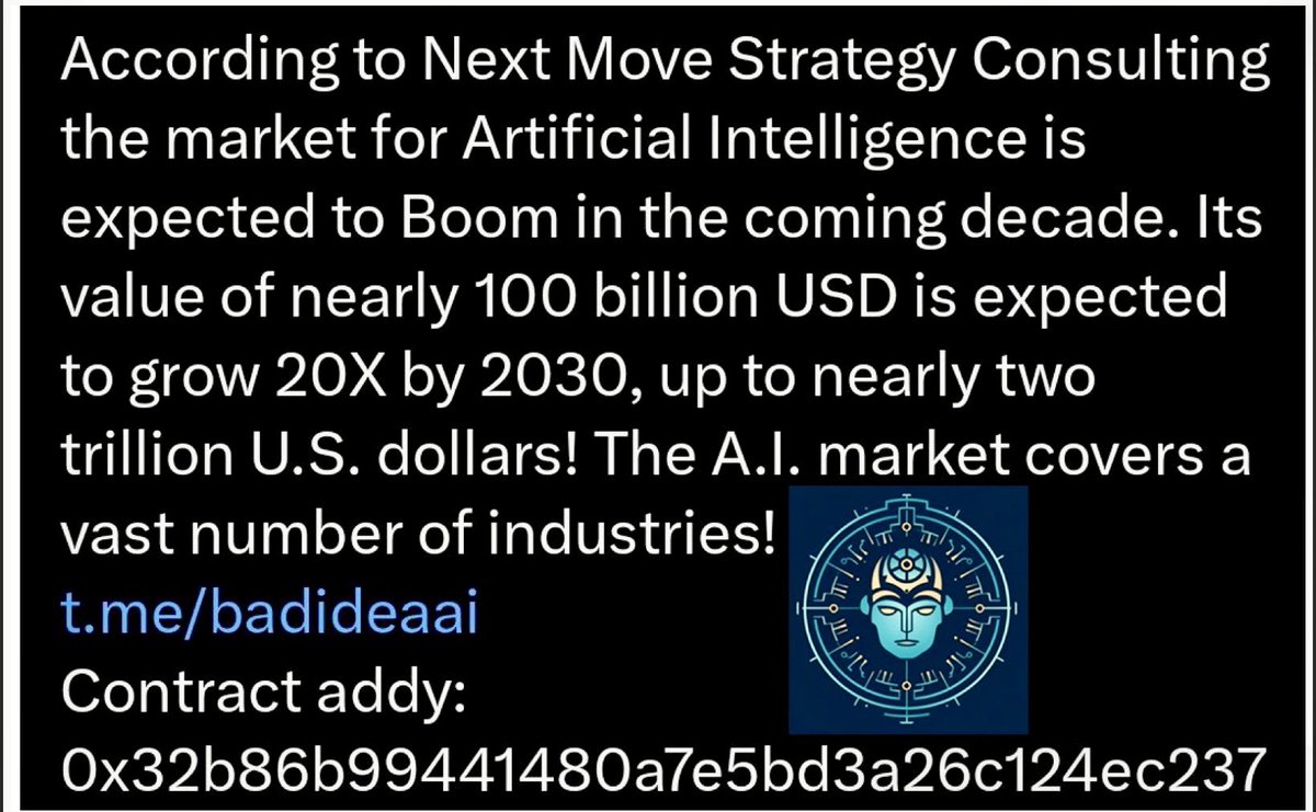 Joelliuzzi's tweet photo. This is just a sexy chart of $BAD shown here on @Dexaniio swap @badideaai has been climbing all day as has its holders word must be getting out ahead of the Toronto #crypto conference 
$X $HOUSE $WOOF $PEPE #ai #midjourney #MidjourneyAI 

https://t.co/VoMQdGAkmv https://t.co/FgHWfg7xDb