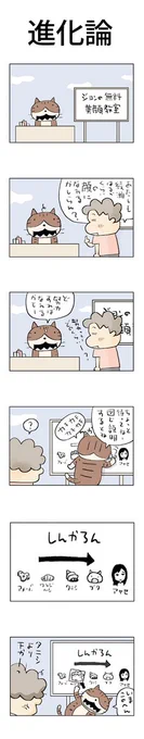 ジョンの進化論 #こんなん描いてます #自作まんが #漫画 #猫まんが #4コママンガ #NEKO3