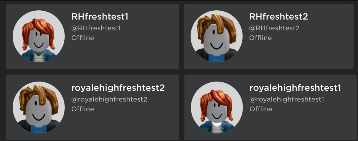 Barbie now has 4 alt accounts testing the #royalehigh new school! 3/4 of these accounts have new school badges