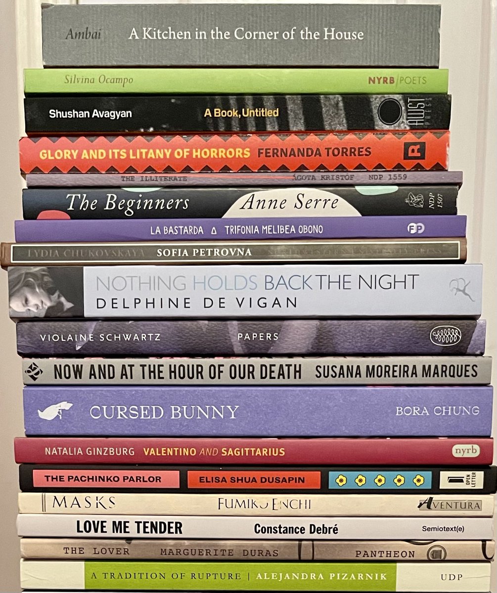 made a #WITMonth stack of books to possibly read, have more waiting…✨📚