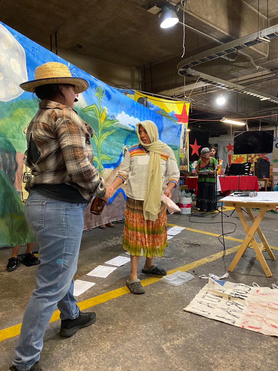 CNI_Mexico's tweet photo. Actividades del 4to encuentro de mujeres del CNI, obra de teatro presentada por las compañeras de Pueblos Unidos de la Ley Revolucionaria de Mujeres del EZLN https://t.co/q5QCqKjSl1